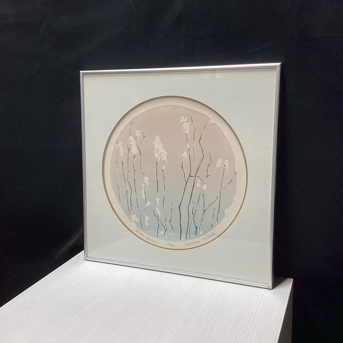 Marianne Wieland Signed "Winter Garden" Limited Edition Print 17.5" x 17.5"