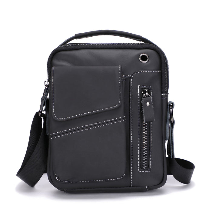 Men's Leather Imported First Layer Cowhide Vertical Men's Shoulder Bags