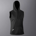 Men's Quick-Dry Gym Hoodie T-Shirt Black