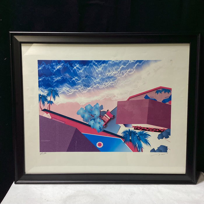 Michael Muffins Signed "Above The Beach" Limited Edition Print 33.5" x 27.5"