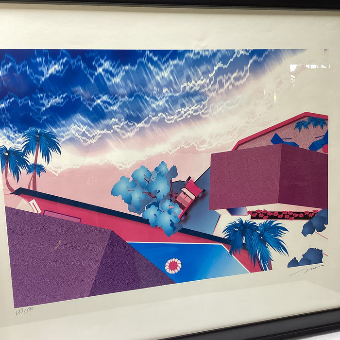 Michael Muffins Signed "Above The Beach" Limited Edition Print 33.5" x 27.5"