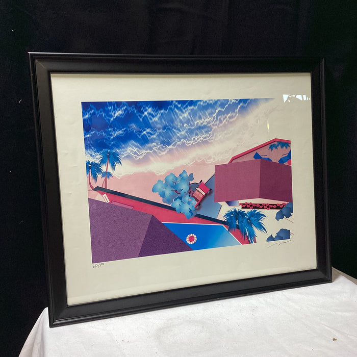 Michael Muffins Signed "Above The Beach" Limited Edition Print 33.5" x 27.5"