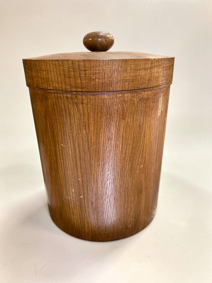 Mid century, Scandinavian teak wooden ice bucket with a lid