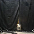 Mirrored Dome Pendant LED Light on Leather Straps 7"Dx42"