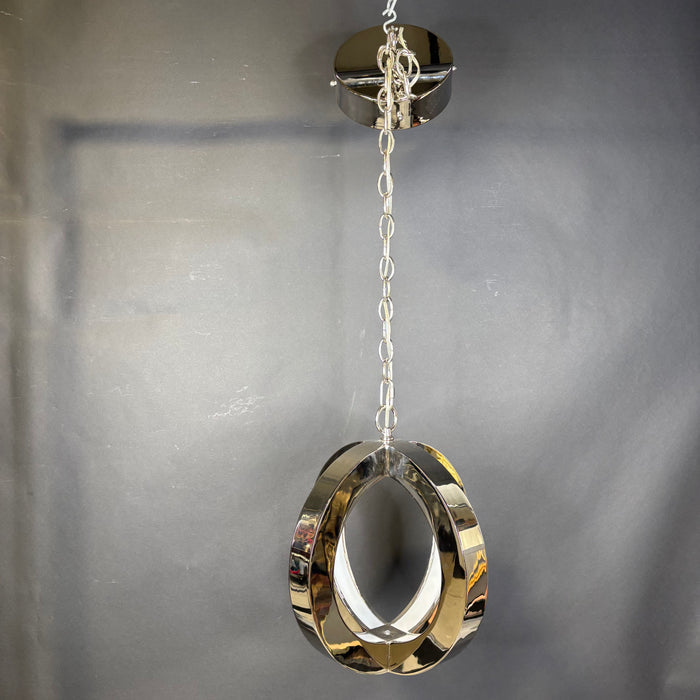 Modern 4-Light LED Chrome Sphere Ceiling Pendant 15” Diameter x 54“