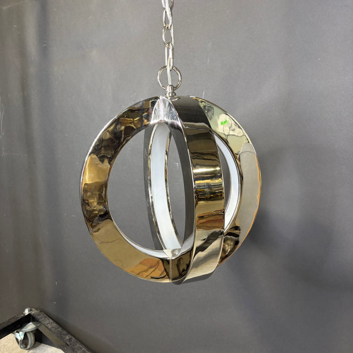 Modern 4-Light LED Chrome Sphere Ceiling Pendant 15” Diameter x 54“
