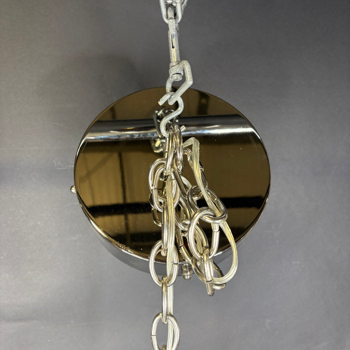 Modern 4-Light LED Chrome Sphere Ceiling Pendant 15” Diameter x 54“