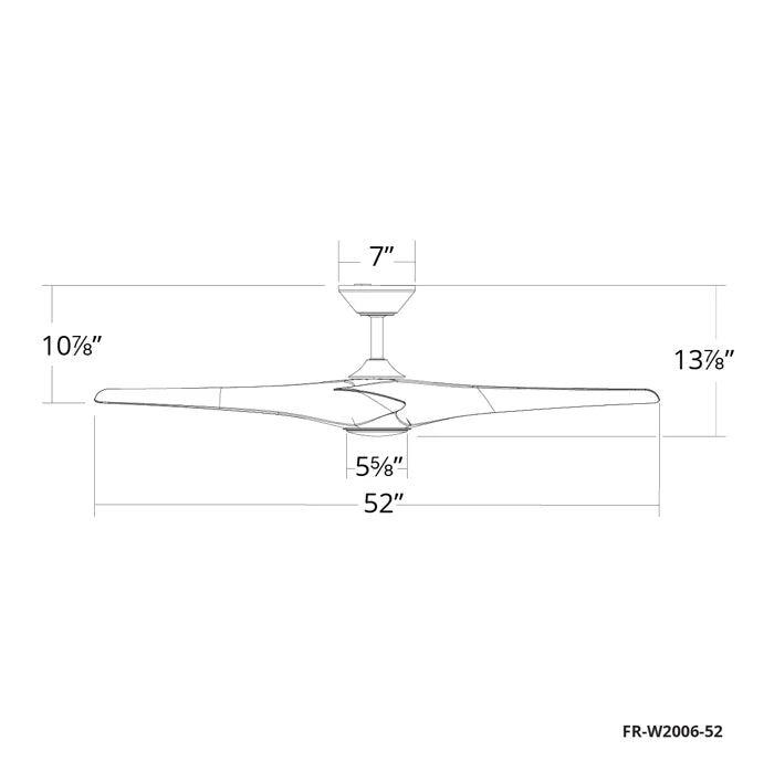 Modern Forms Fans ZEPHYR CEILING FAN 52IN Black - Model FR-W2006-52L-MB*