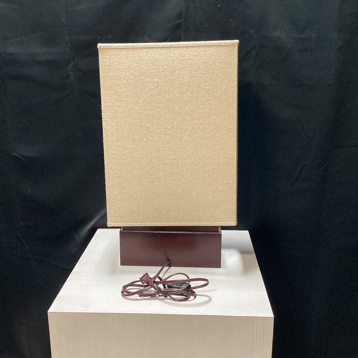 Modern Rectangle Table Lamp With Matching Shade 7" x 13" x 23"