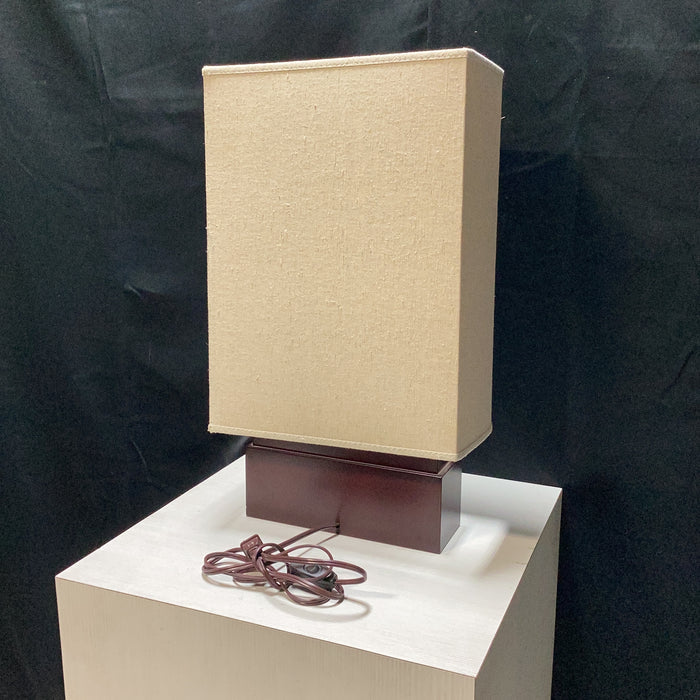 Modern Rectangle Table Lamp With Matching Shade 7" x 13" x 23"