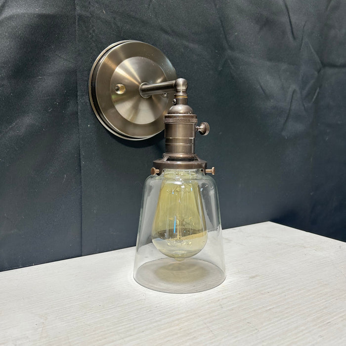 OLDe BRICK Brass Wall Sconce New 5"x 11"x 7"