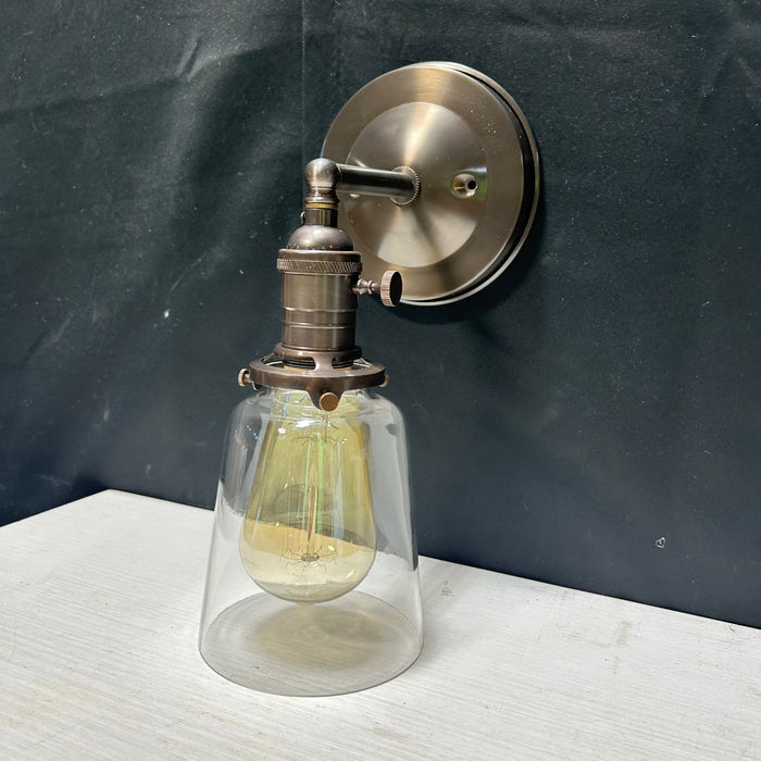 OLDe BRICK Brass Wall Sconce New 5"x 11"x 7"