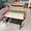 Painted Wood & Iron Sleigh Seat 19THC 37.5'x 28"x 26.5"