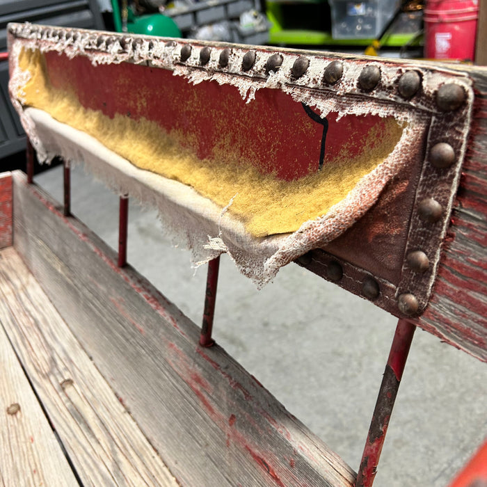 Painted Wood & Iron Sleigh Seat 19THC 37.5'x 28"x 26.5"