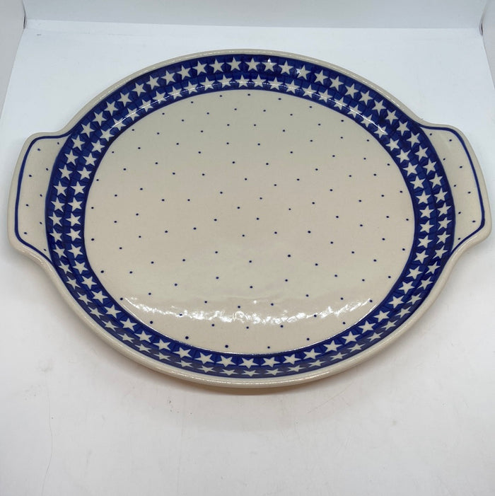 Platter ~ Round w/ Handles ~ 11.75 inch ~ 0258X