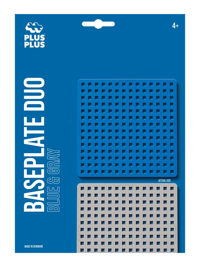 Plus-Plus Baseplates - Blue & Gray - 2 pcs