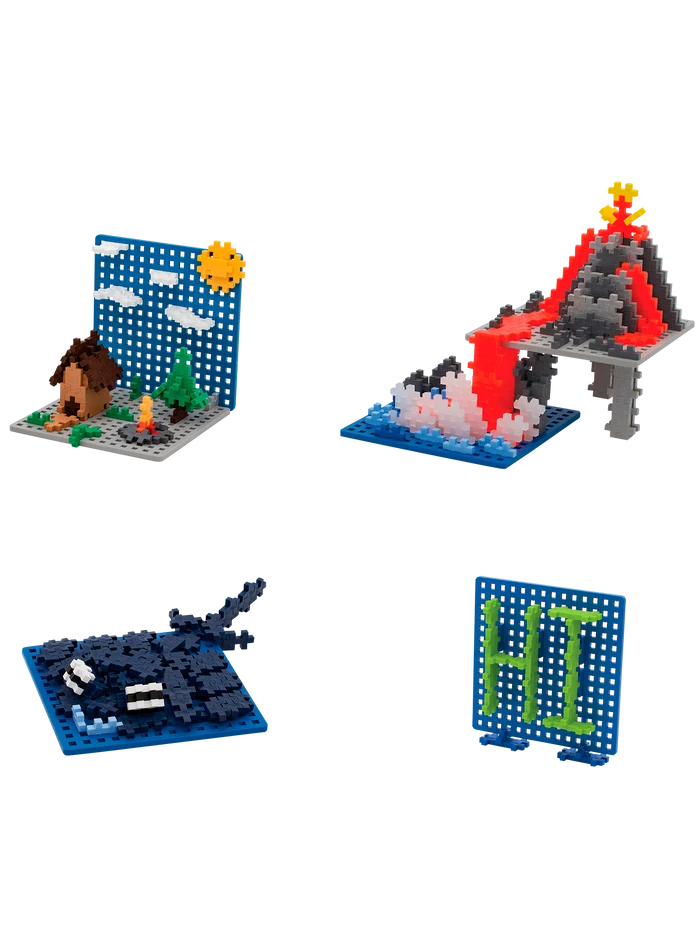 Plus-Plus Baseplates - Blue & Gray - 2 pcs