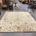 Pottery Barn Ashby Wheat Floral Wool Tufted Rug 8'x 10'