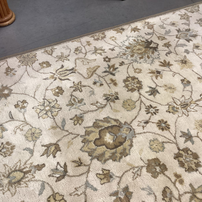 Pottery Barn Ashby Wheat Floral Wool Tufted Rug 8'x 10'