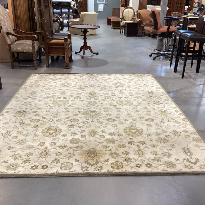 Pottery Barn Ashby Wheat Floral Wool Tufted Rug 8'x 10'