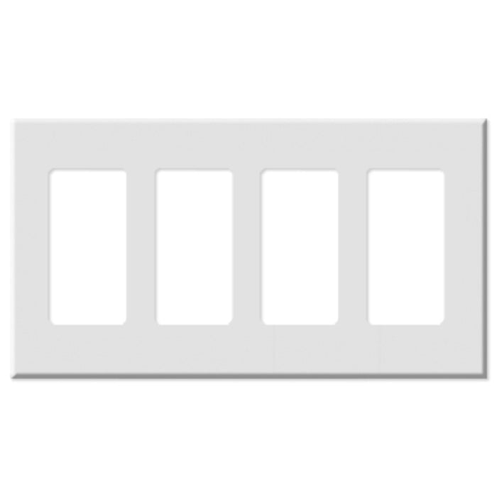 PulseWorx WCP-4: Wall Switch Cover Plate, Four Gang - Screwless