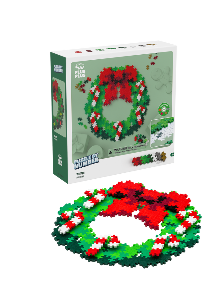Puzzle by Number - Holiday Wreath