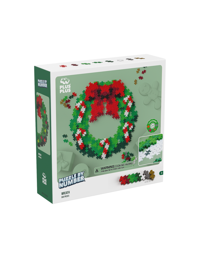 Puzzle by Number - Holiday Wreath