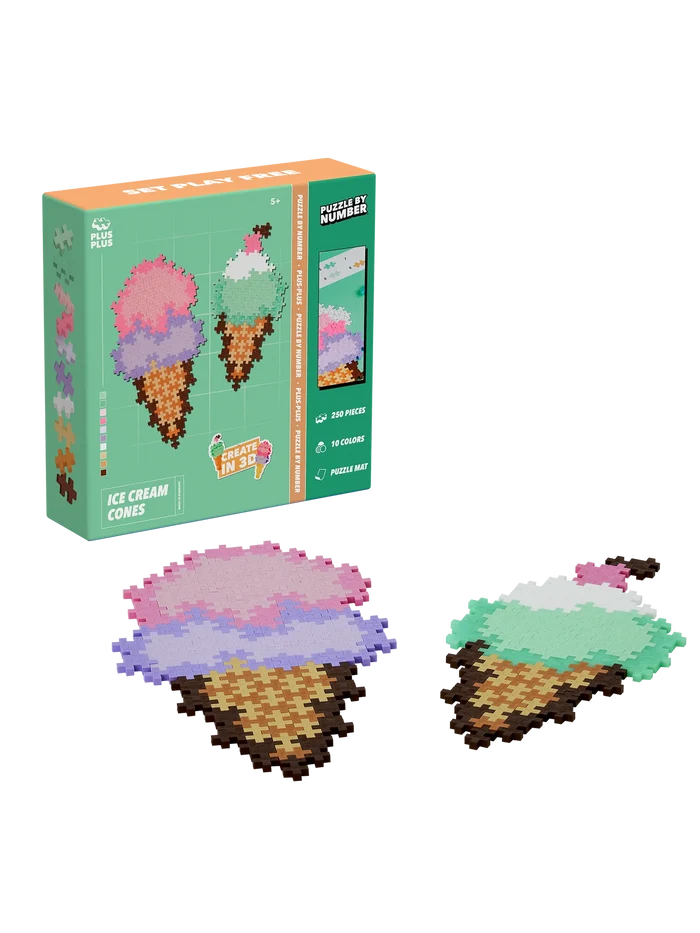 Puzzle By Number - Ice Cream Cones - 250 pcs