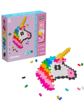 Plus-Plus Puzzle By Number Unicorn set with 250 colorful pieces to build a 2D unicorn design using a color-by-number guide