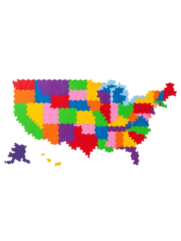 Puzzle By Number - USA Map