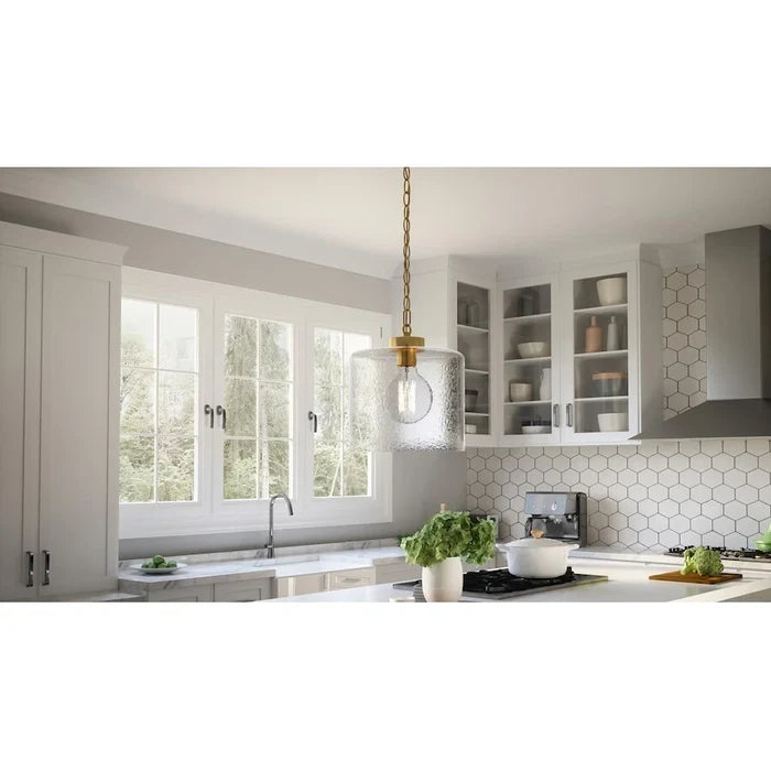 Quoizel ABR1512AB Abner 13.25" Pendant | Aged Brass