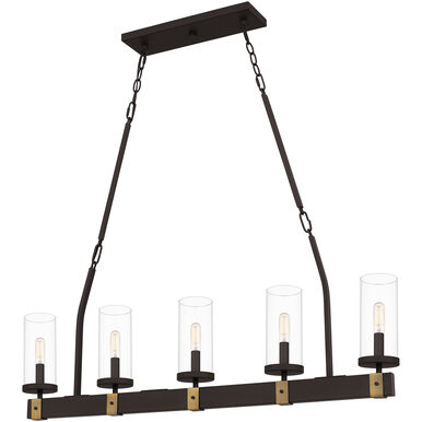 Quoizel LSB539OZ Lisbon 5-Light 39.5" Island Light | Old Bronze