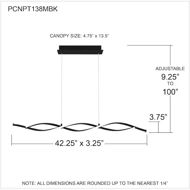 Quoizel PCNPT138MBK Newport 42.25" Linear Island Light | Matte Black