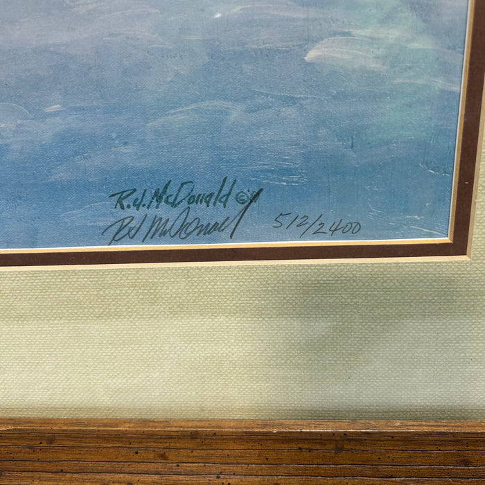 Ralph J. McDonald "November Encounter" Print 512/2400 Signed 34"x 30"