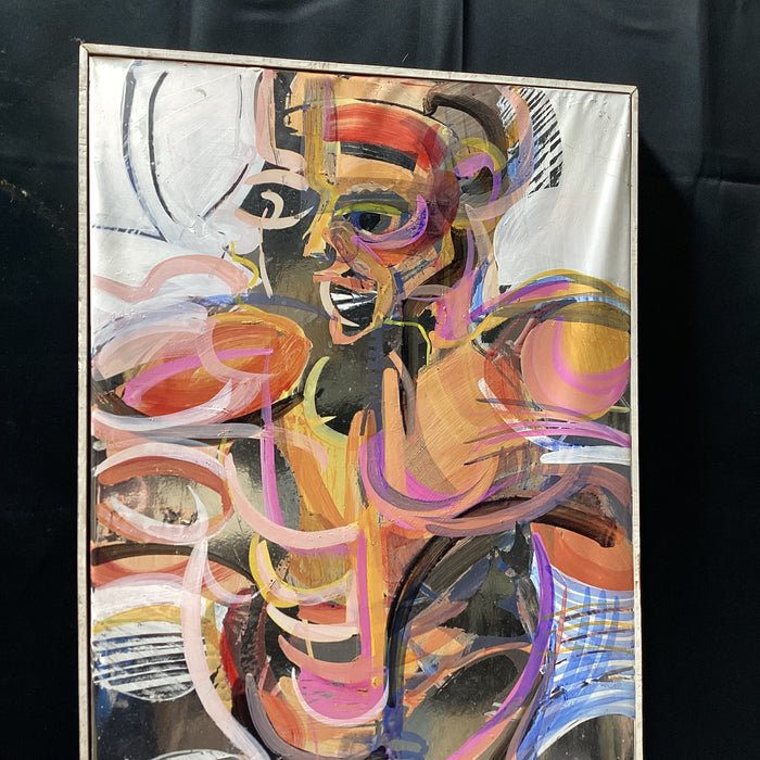 Richard Stensrude Signed/Dated Original Abstract Anatomy Painting 19" x 40.5"
