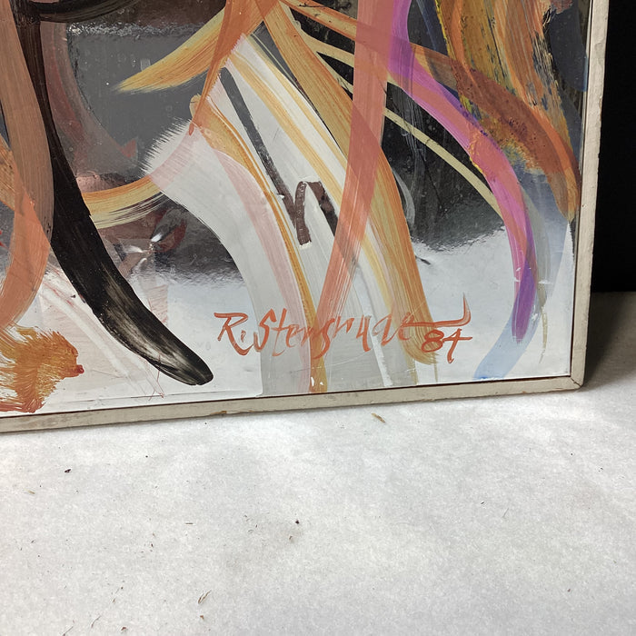 Richard Stensrude Signed/Dated Original Abstract Anatomy Painting 19" x 40.5"