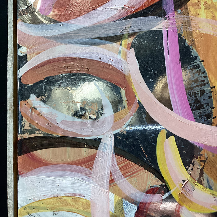 Richard Stensrude Signed/Dated Original Abstract Anatomy Painting 19" x 40.5"