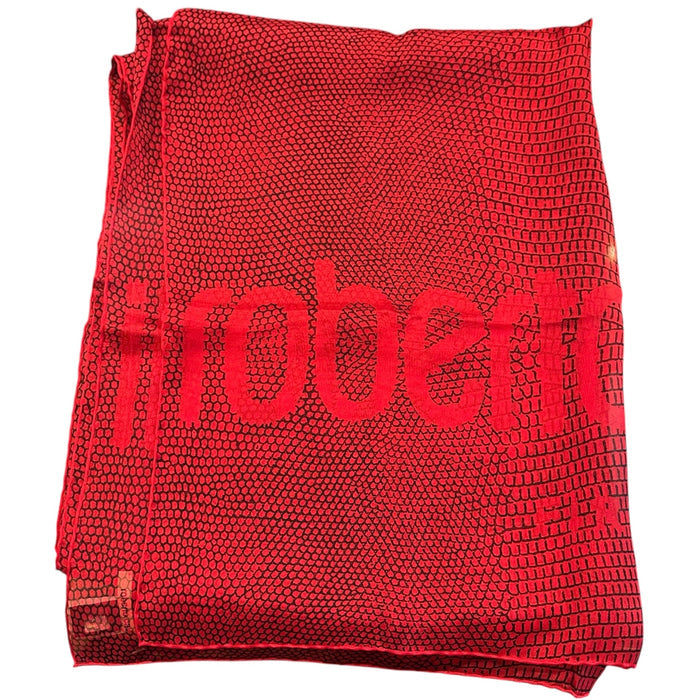 Roberto Cavalli Python Print Silk Scarf