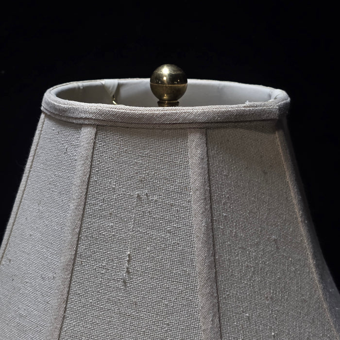 Roman Revival Double Light Marbled Pattern Table Lamp 15"Dx27"