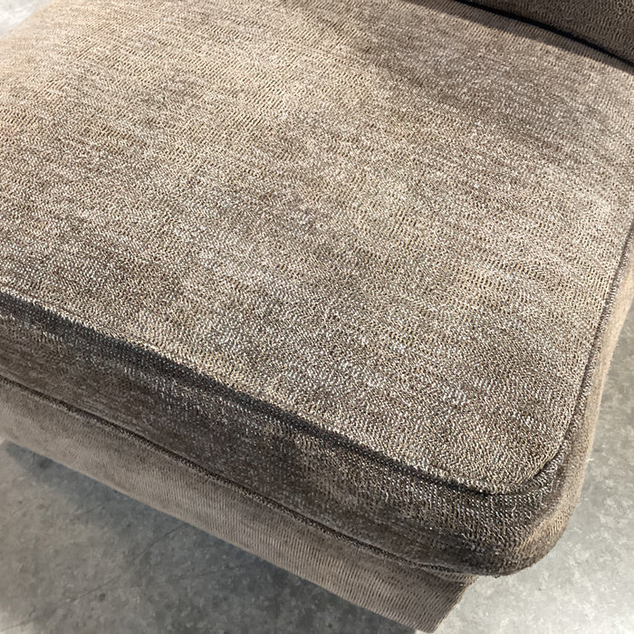 Rowe Furniture Taupe Grey Brown Woven Down Mix Slipper Chair 28"x 42"x 32"
