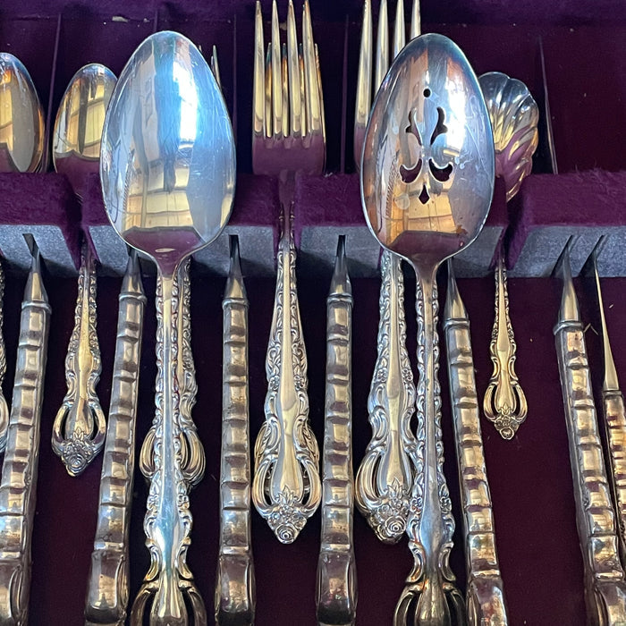 Set of 44 International Deep Silver "Countess" Silver Plated Vintage Flatware