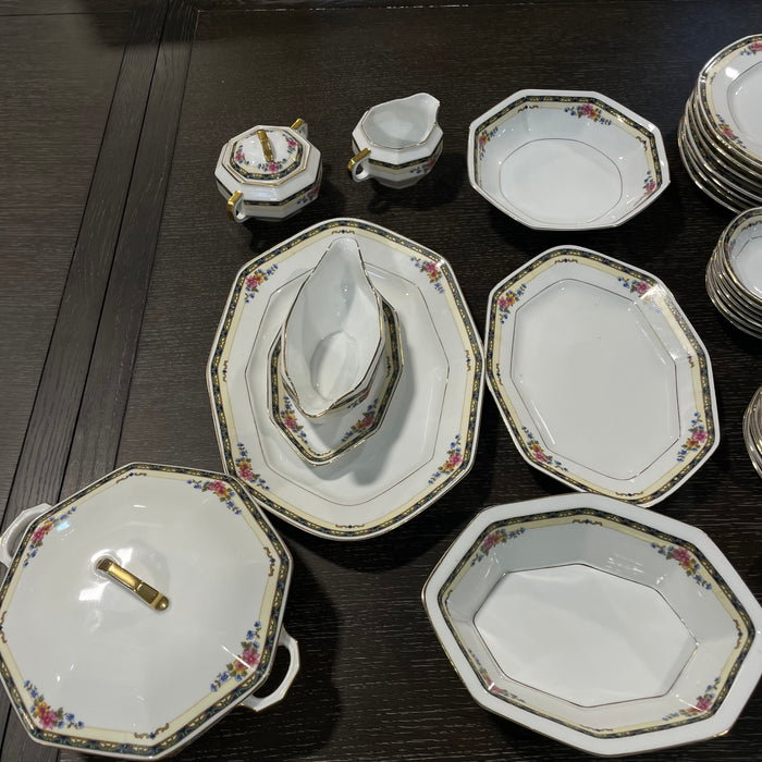 Set of 51 Pieces Vintage Epiag "Alameda" China Dinnerware, Made in Czechoslovakia