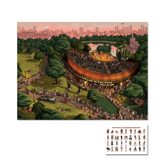 SHAKESPEARE IN THE PARK The Public Shakespeare Poster