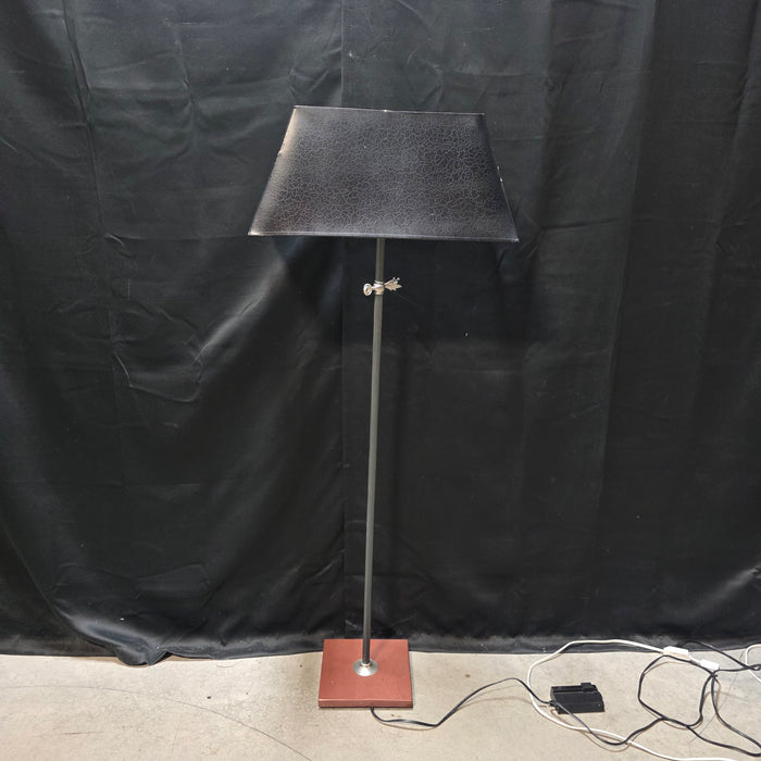 Small Dimming Double Lighted Floor Lamp with Flair and Rectangle Shade 20.5"x11.25"x55"