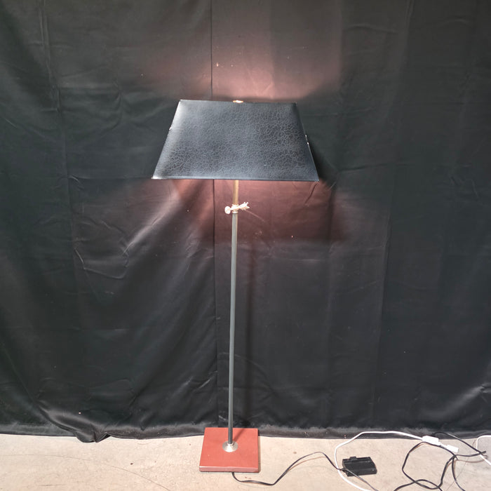 Small Dimming Double Lighted Floor Lamp with Flair and Rectangle Shade 20.5"x11.25"x55"