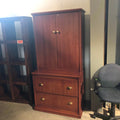 Solid Dark Finish File Cabinet & 2 Shelf Bookcase 35.5"x 21"x 71.5"