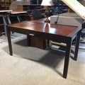 Solid Dark Finish Wood Office Desk 57"x 27"x 30.5"