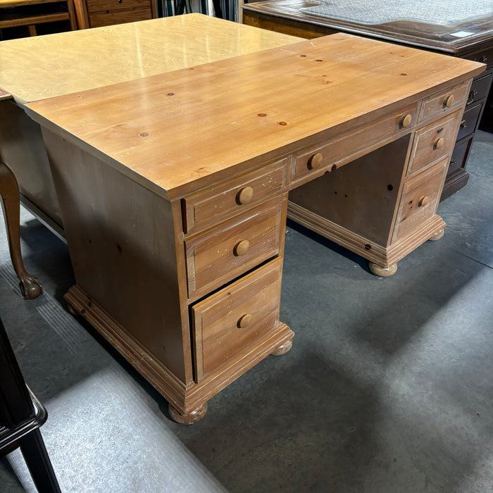 Solid Wood 7 Drawer Desk 56"x 26"x 29.5"