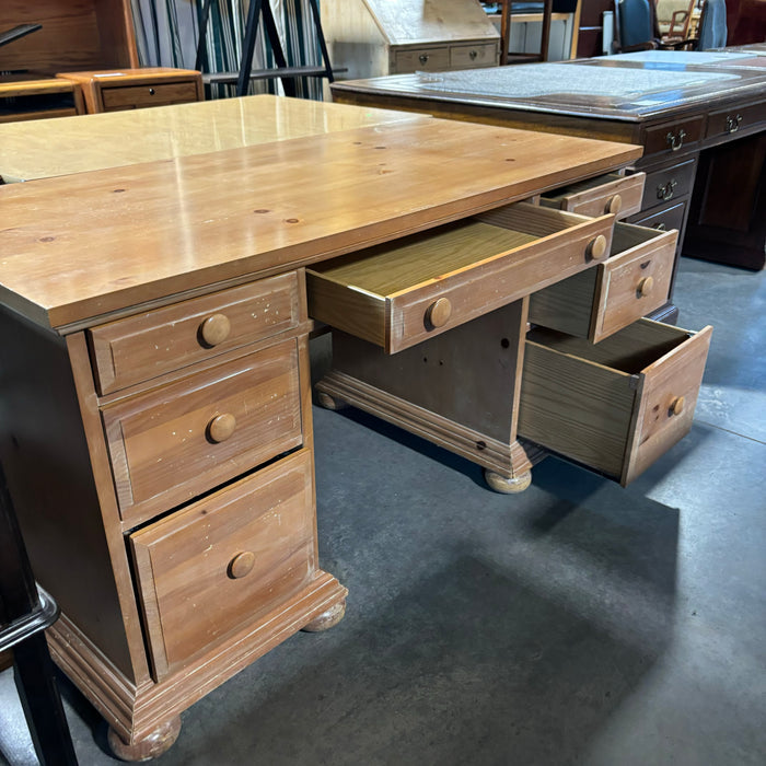 Solid Wood 7 Drawer Desk 56"x 26"x 29.5"