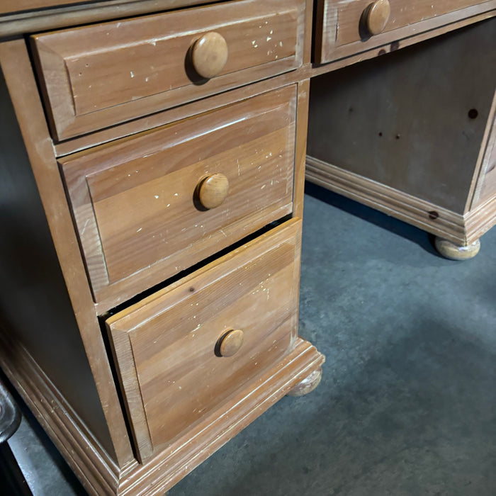 Solid Wood 7 Drawer Desk 56"x 26"x 29.5"